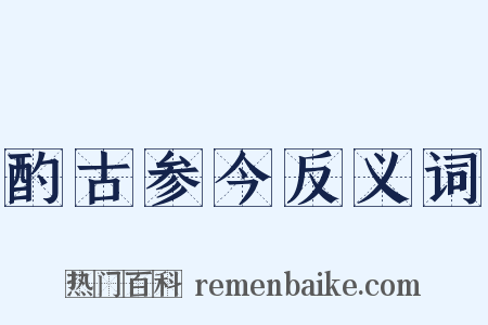 酌古参今反义词是什么意思的图片